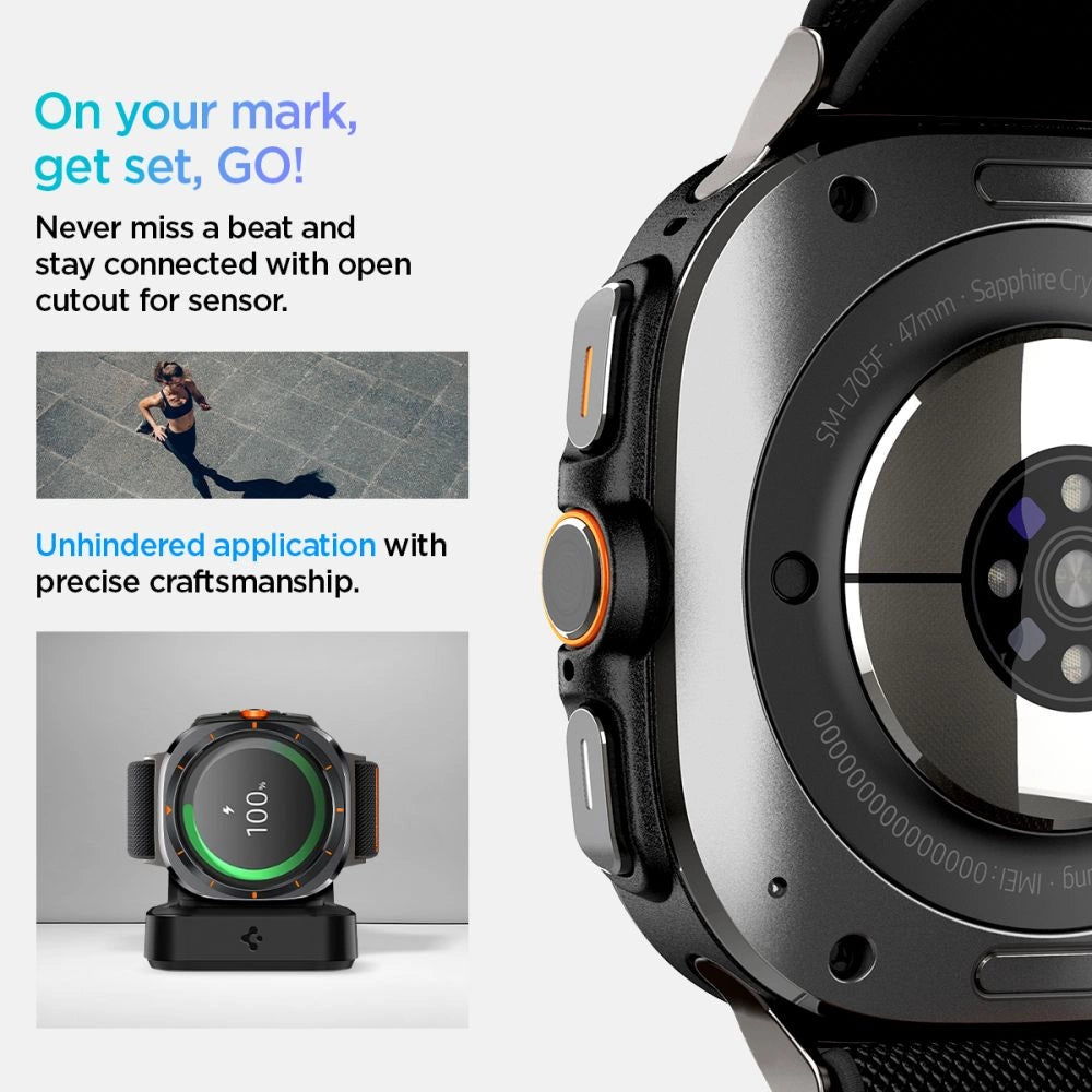 Spigen Fit Lite Strap for Galaxy Watch Ultra 47mm - Black_12