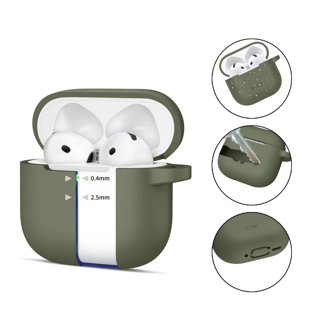Tech-Protect Silicone Hook Case for AirPods 4 - Green_1