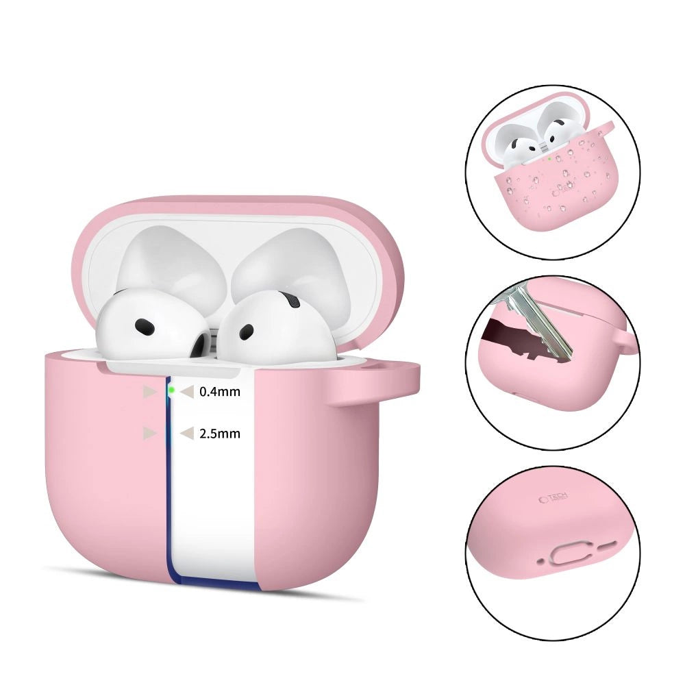 Tech-Protect Silicone Hook Case for AirPods 4 - Pink_1