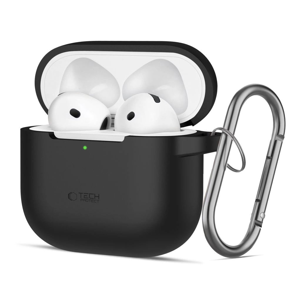 Tech-Protect Silicone Hook Case for AirPods 4 - Black_0