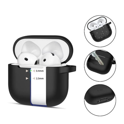 Tech-Protect Silicone Hook Case for AirPods 4 - Black_1