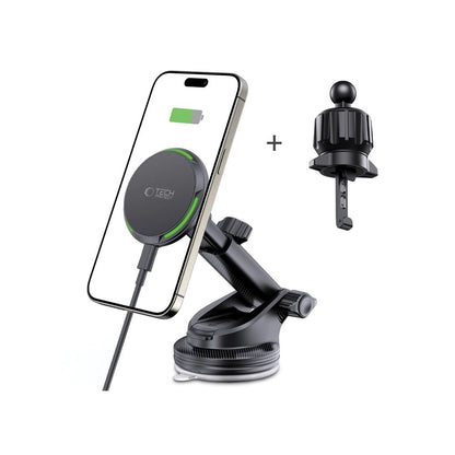 Tech-Protect MM15W-V7 QI2 Car Holder with Inductive Charger - Black_1