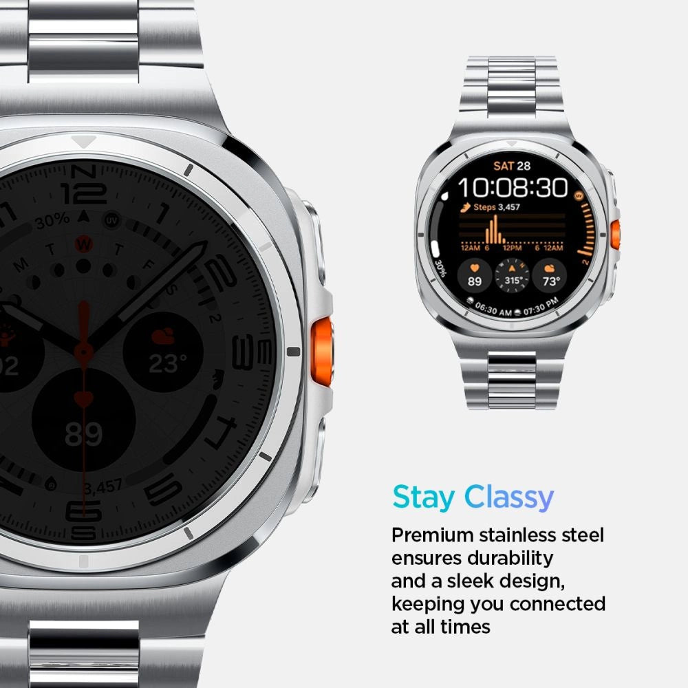 Spigen Modern Fit Band Bracelet for Samsung Galaxy Watch Ultra 47mm - Silver_9