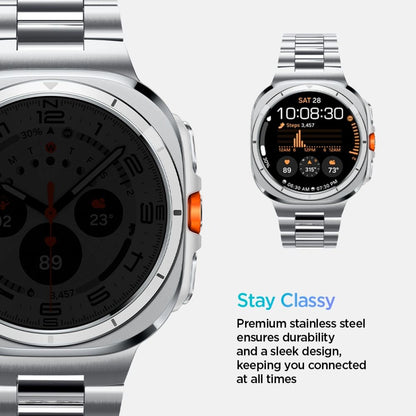 Spigen Modern Fit Band Bracelet for Samsung Galaxy Watch Ultra 47mm - Silver_9