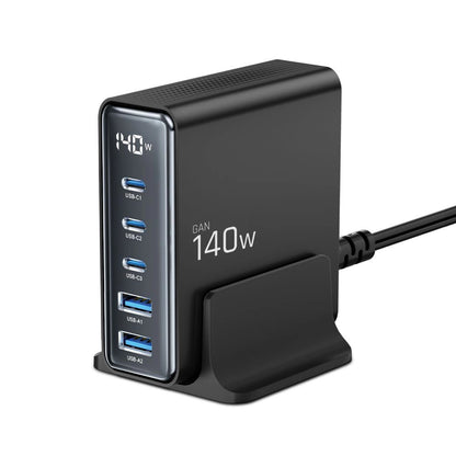 Tech-Protect DC140W-GAN 5-PORT PD140W/QC3.0 Charging Station - Black_1