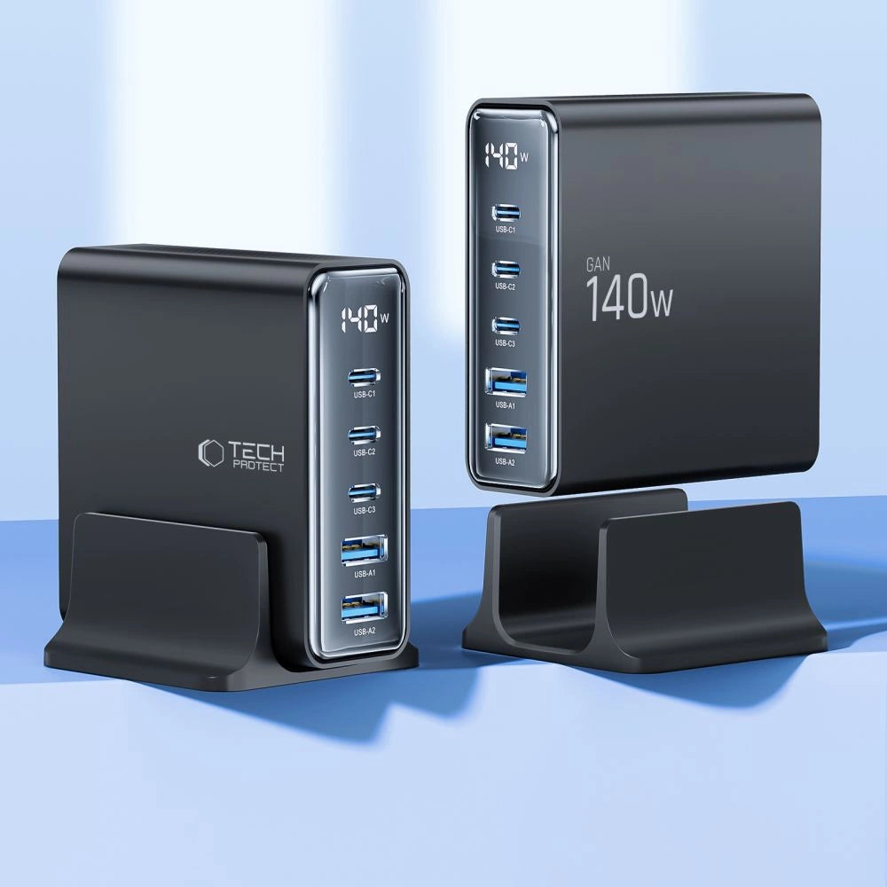 Tech-Protect DC140W-GAN 5-PORT PD140W/QC3.0 Charging Station - Black_2