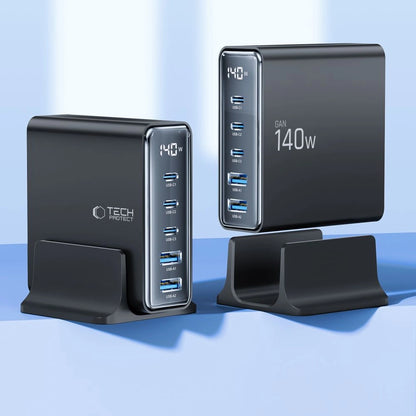 Tech-Protect DC140W-GAN 5-PORT PD140W/QC3.0 Charging Station - Black_2