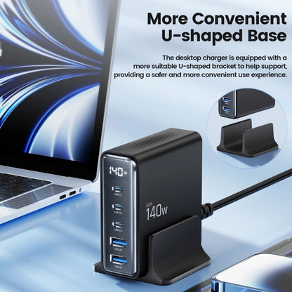 Tech-Protect DC140W-GAN 5-PORT PD140W/QC3.0 Charging Station - Black_3