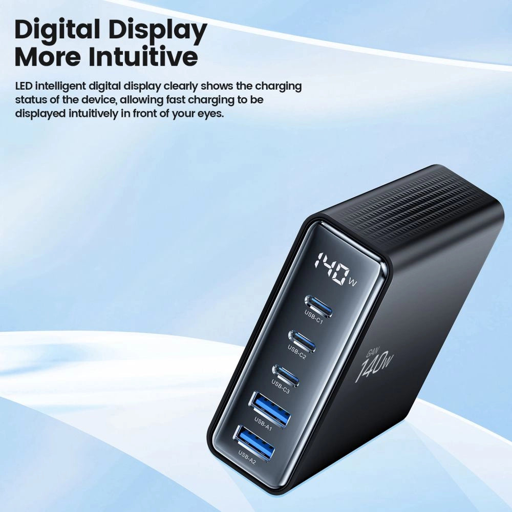 Tech-Protect DC140W-GAN 5-PORT PD140W/QC3.0 Charging Station - Black_4