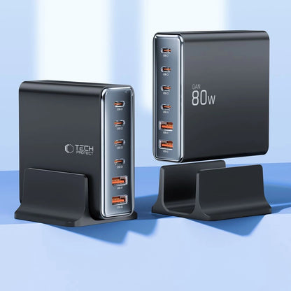 Tech-protect DC80W-GAN 6-PORT PD80W/QC3.0 Charging Station - Black_2