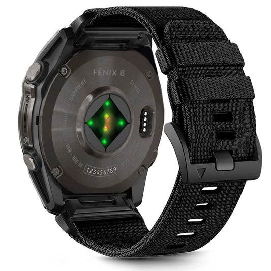 Tech-Protect Nylon Strap for Garmin Fenix 5X / 5X PLUS / 6X / 6X PRO / 7X / 8 (51 mm) - Black_0