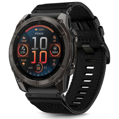 Tech-Protect Nylon Strap for Garmin Fenix 5X / 5X PLUS / 6X / 6X PRO / 7X / 8 (51 mm) - Black_1