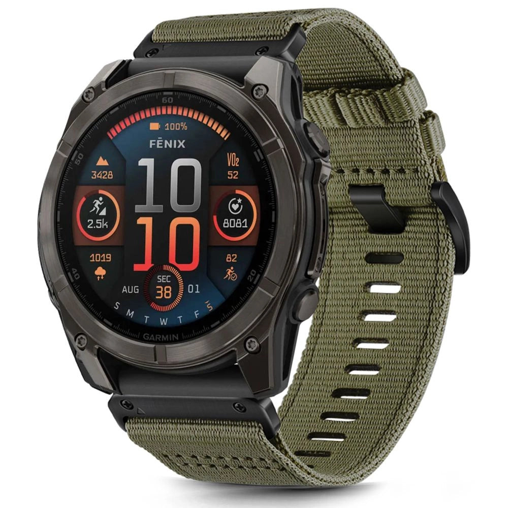 Tech-Protect Nylon strap for Garmin Fenix 5X / 5X PLUS / 6X / 6X PRO / 7X / 8 (51 mm) - green_2