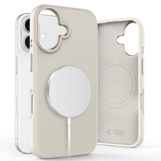 Tech-Protect Silicone PU MagSafe iPhone 16 Case - Beige_0