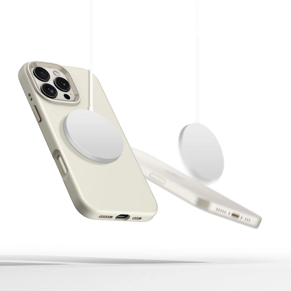 Tech-Protect Silicone PU MagSafe iPhone 16 Pro Case - Beige_1