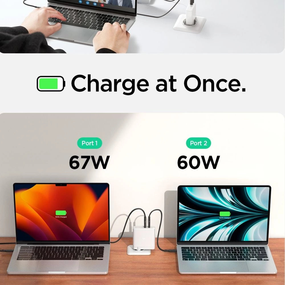 Spigen ArcStation Pro Charger + USB-C 140-W Cable - White_3
