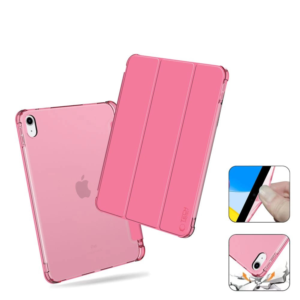 Tech-Protect SC Pen Hybrid Case for iPad 10 / 2022 - Pink - Transparent_2
