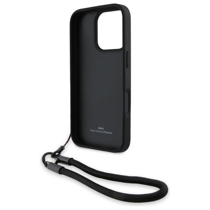 Etui BMW Signature Leather Wordmark Cord na iPhone 16 Pro Max - czarne_5
