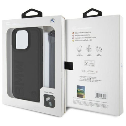 Etui BMW Signature Leather Wordmark Cord na iPhone 16 Pro Max - czarne_6