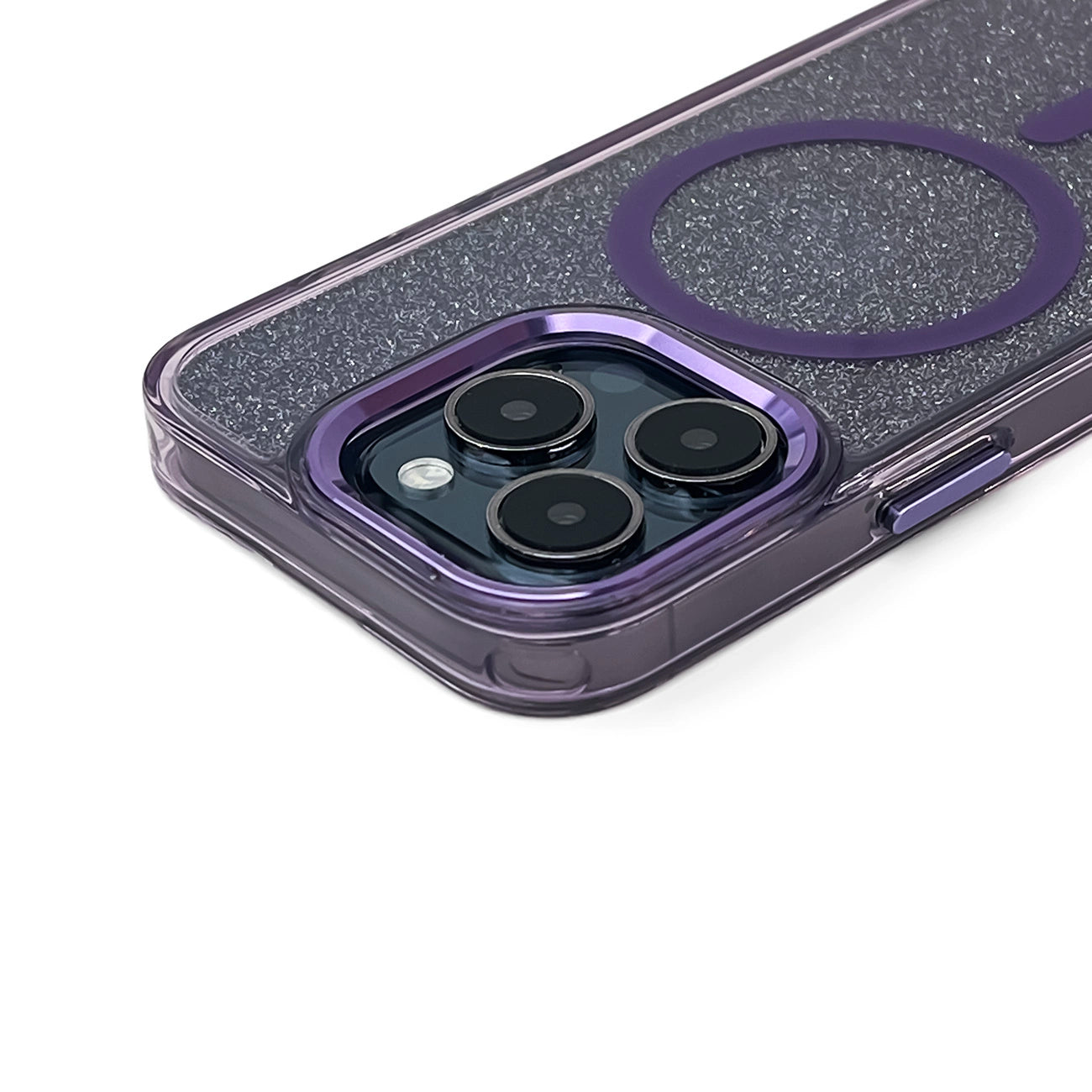 Wozinsky Glitter Case with Mag Safe for Samsung Galaxy S25 - Purple with Glitter_3