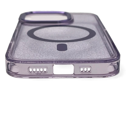 Wozinsky Glitter Case with Mag Safe for Samsung Galaxy S25 - Purple with Glitter_4