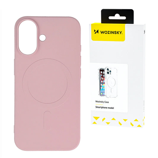 Wozinsky Silicone Case MagSafe Compatible for Samsung Galaxy S24 FE - Pink_0