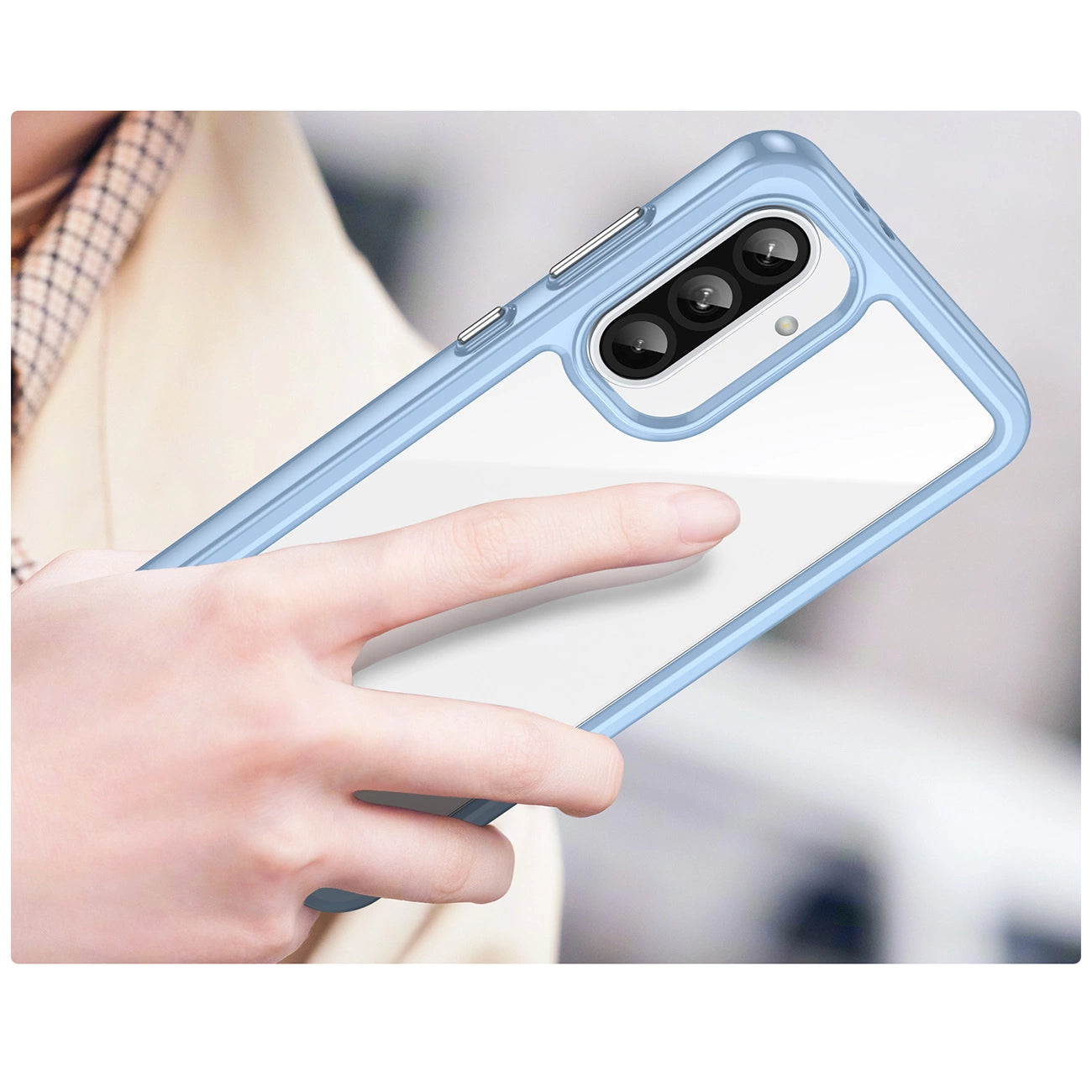 Outer Space Case for Samsung Galaxy A56 Cover with Flexible Frame - Blue_4