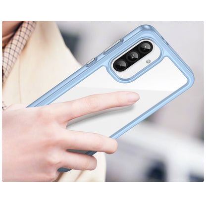 Outer Space Case for Samsung Galaxy A56 Cover with Flexible Frame - Blue_4