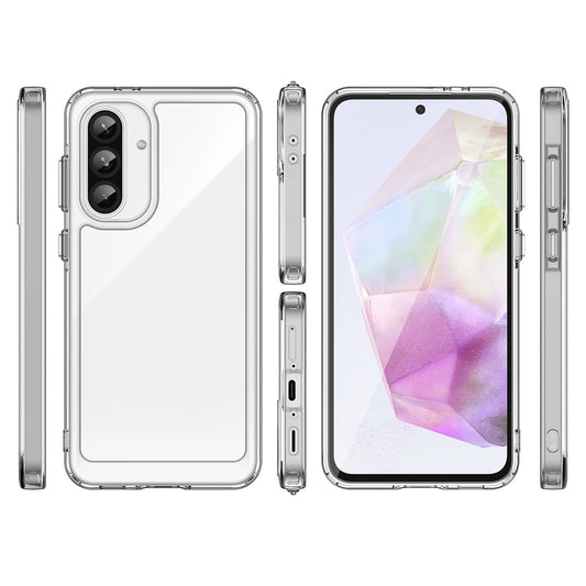 Outer Space Case for Samsung Galaxy A56 Cover with Flexible Frame - Transparent_0