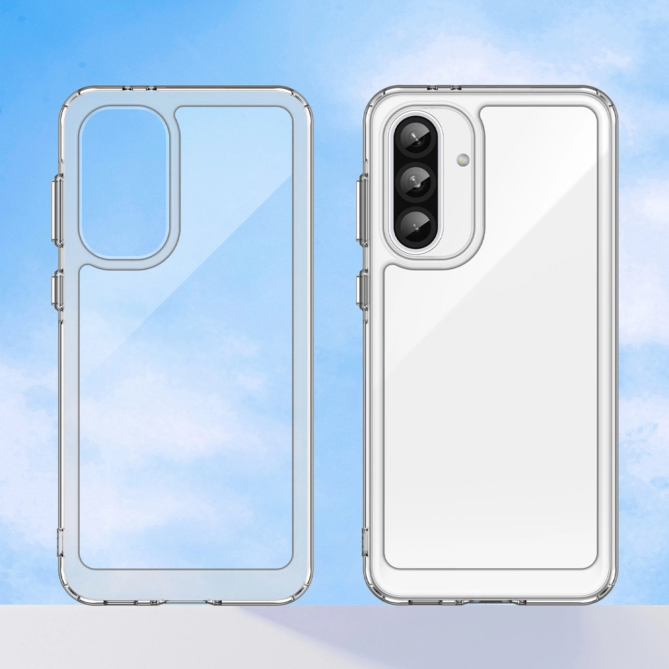 Outer Space Case for Samsung Galaxy A56 Cover with Flexible Frame - Transparent_4