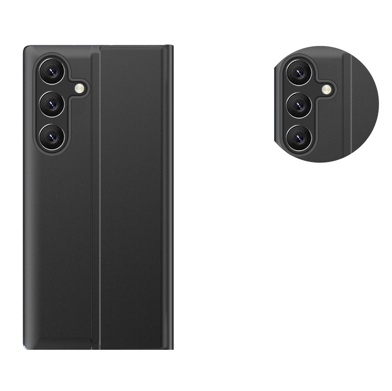 New Sleep Case Flip Cover with Stand Function for Samsung Galaxy A26 - Black_2