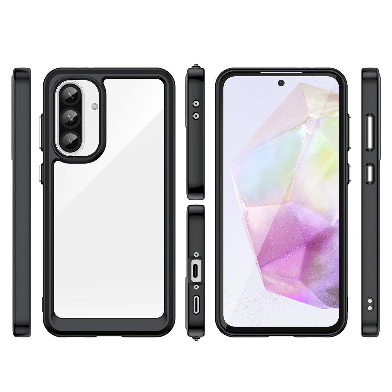 Outer Space Case for Samsung Galaxy A26 Cover with Flexible Frame - Black_1