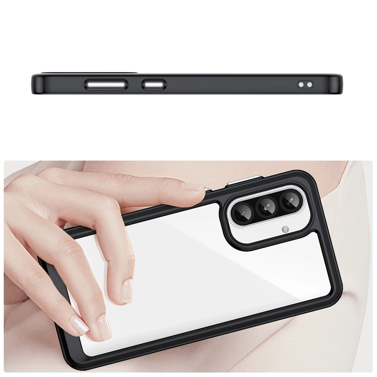 Outer Space Case for Samsung Galaxy A26 Cover with Flexible Frame - Black_2
