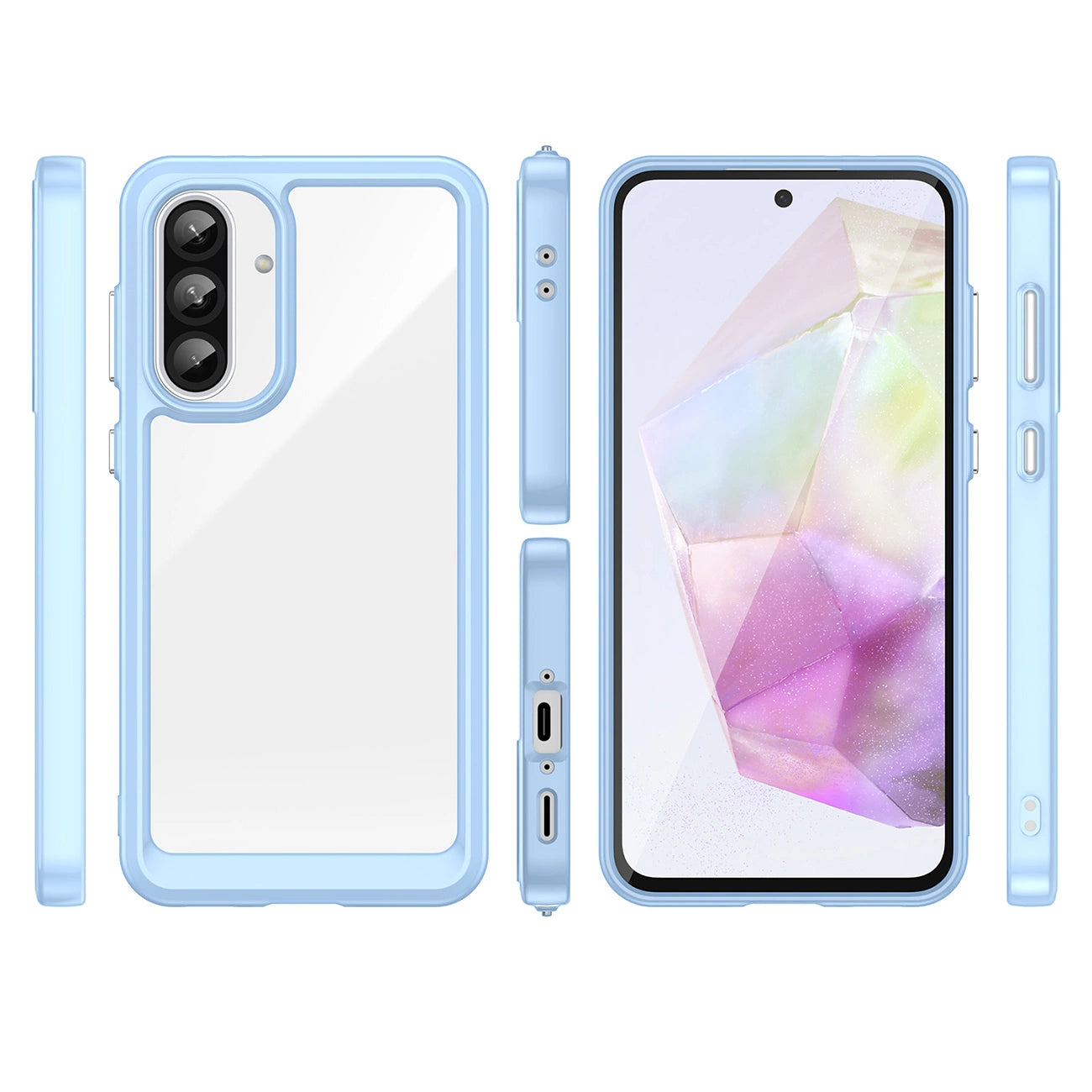 Outer Space Case for Samsung Galaxy A26 Cover with Flexible Frame - Blue_1