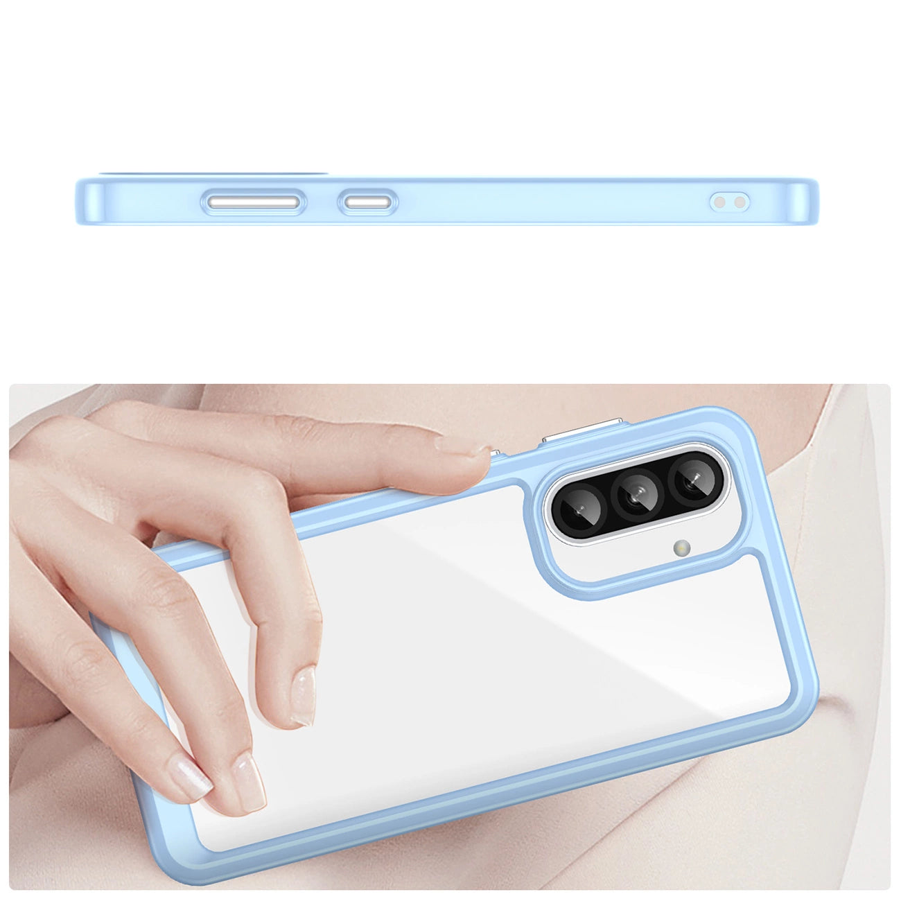 Outer Space Case for Samsung Galaxy A26 Cover with Flexible Frame - Blue_3