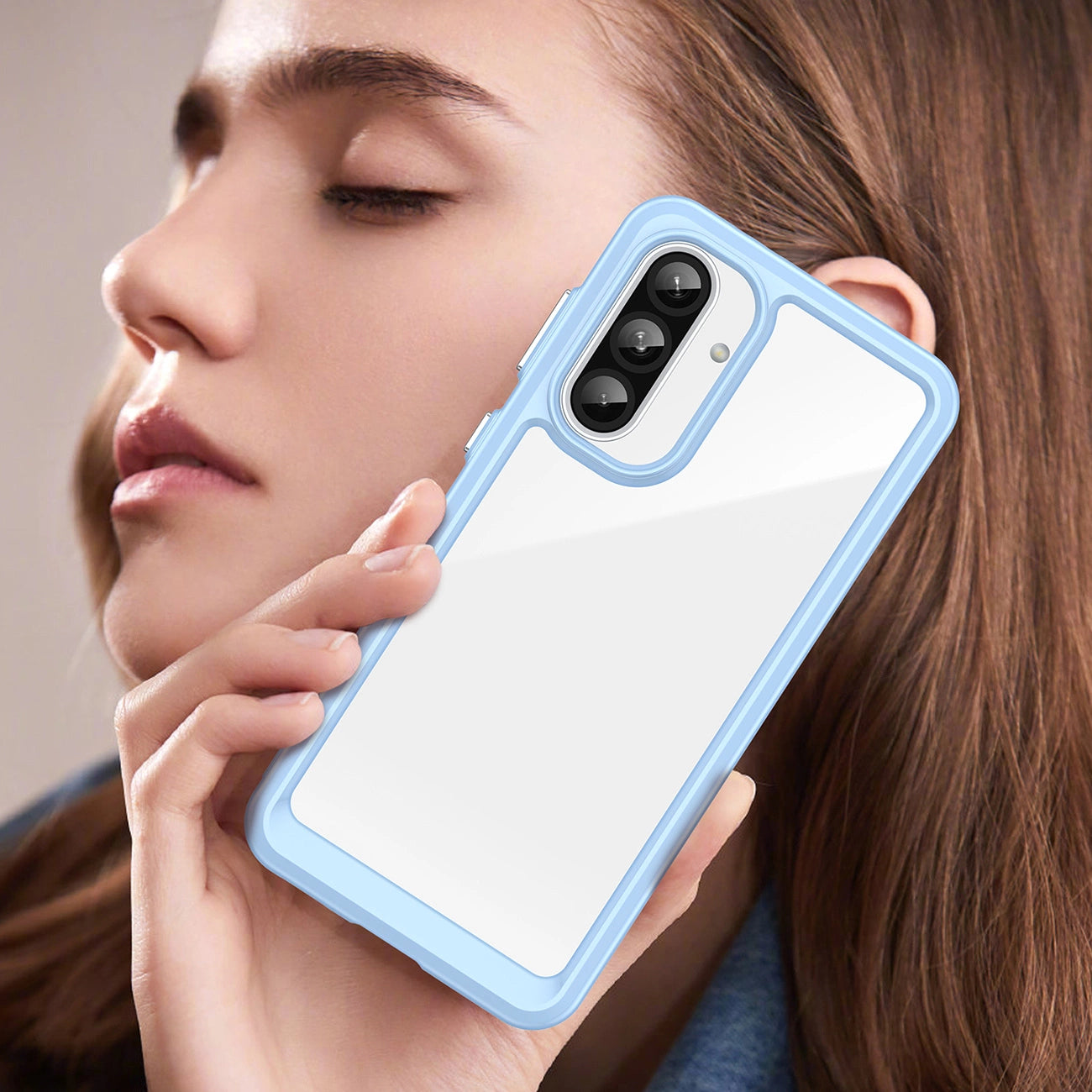 Outer Space Case for Samsung Galaxy A26 Cover with Flexible Frame - Blue_5