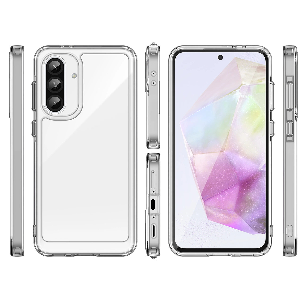 Outer Space Case for Samsung Galaxy A26 Cover with Flexible Frame - Transparent_1