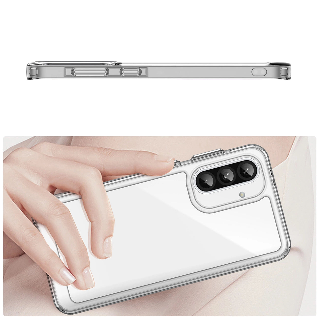 Outer Space Case for Samsung Galaxy A26 Cover with Flexible Frame - Transparent_3