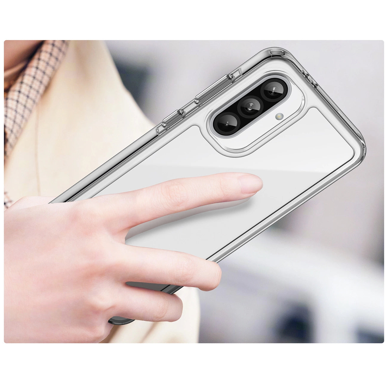 Outer Space Case for Samsung Galaxy A26 Cover with Flexible Frame - Transparent_4