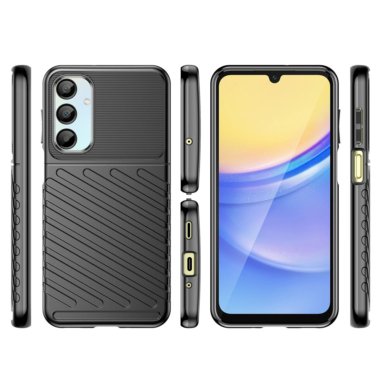 Thunder Case for Samsung Galaxy A26 Silicone Armored Cover - Black_2