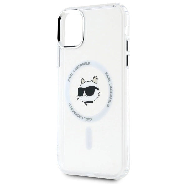 Etui Karl Lagerfeld IML Metal Choupette Head MagSafe na iPhone 11 - białe_5