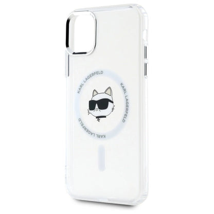 Etui Karl Lagerfeld IML Metal Choupette Head MagSafe na iPhone 11 - białe_5