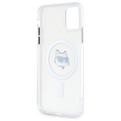 Etui Karl Lagerfeld IML Metal Choupette Head MagSafe na iPhone 11 - białe_6