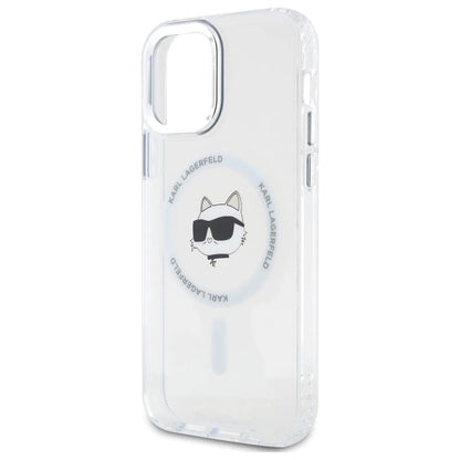 Etui Karl Lagerfeld IML Metal Choupette Head MagSafe na iPhone 12 - białe_5