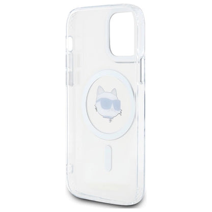 Etui Karl Lagerfeld IML Metal Choupette Head MagSafe na iPhone 12 - białe_6