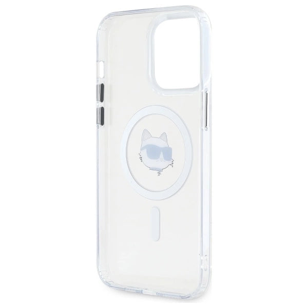 Etui Karl Lagerfeld IML Metal Choupette Head MagSafe na iPhone 14 Pro Max - białe_6