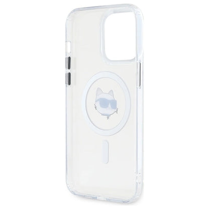 Etui Karl Lagerfeld IML Metal Choupette Head MagSafe na iPhone 14 Pro Max - białe_6