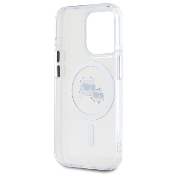 Etui Karl Lagerfeld IML Metal Karl&Choupette Head MagSafe na iPhone 15 Pro Max - białe_6