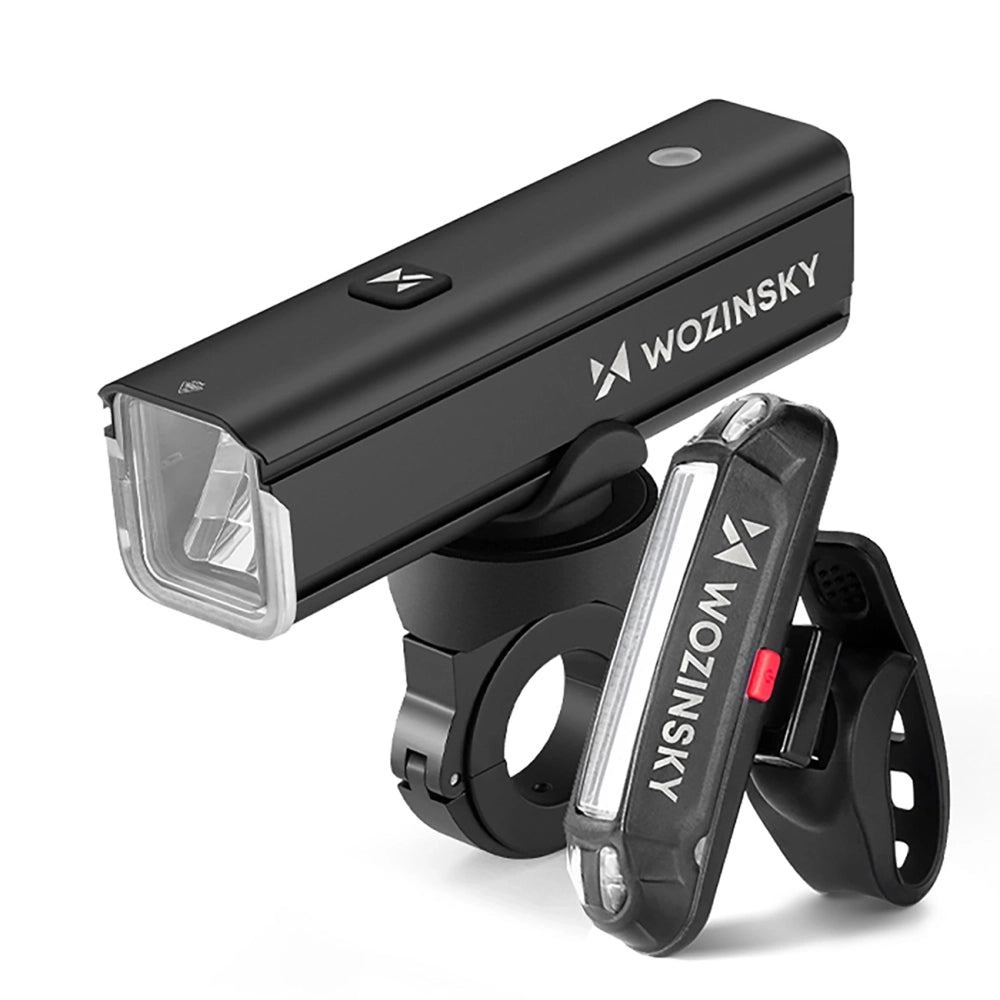 Wozinsky WSBLB3 Front (1000 lm) and Rear USB-C Bike Light Set - Black_0