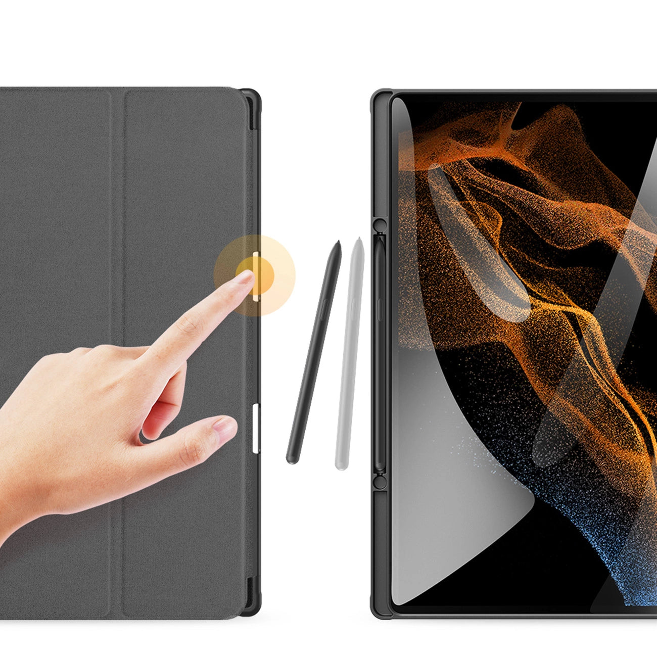 Dux Ducis Domo foldable cover for tablet with Smart Sleep function Samsung Galaxy Tab S8/S9 Ultra stand black_2
